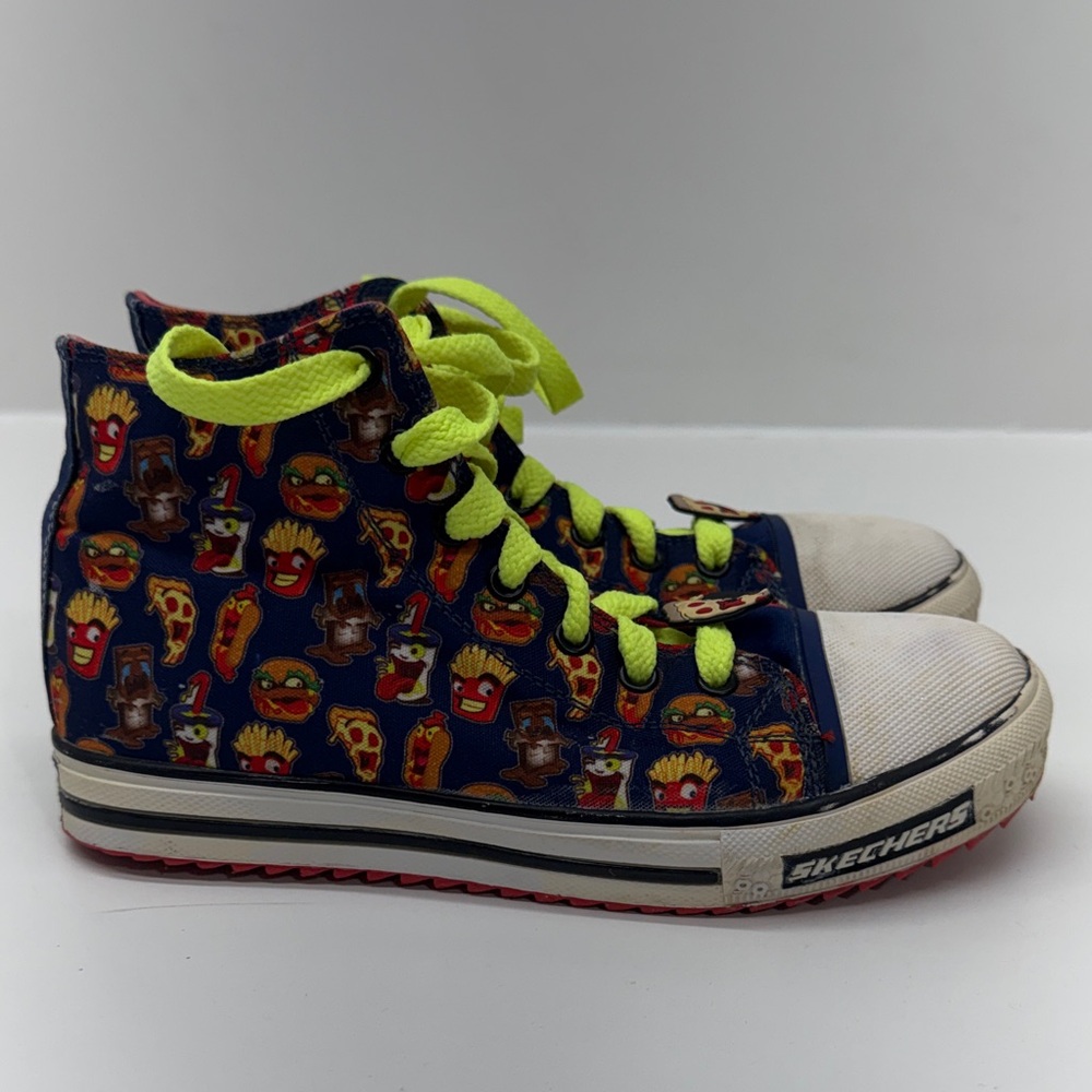 Youth Skechers creatures sneakers pizza burgers hotdogs French fries sz 4